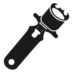 Black silhouette of a stun gun features a cylinder head and an oval handle