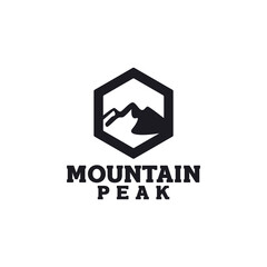 Adventure Outdoor Mountain Peak Logo Design