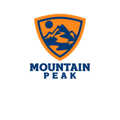 Adventure Outdoor Mountain Peak Logo Design