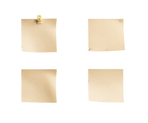 Four Square Vintage Paper Notes graphic isolated on a transparent background