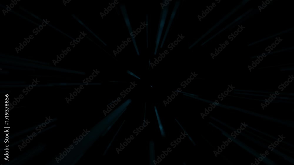 Poster pov shot flying through dark tunnel with streaks of light. seamless loop for concepts of speed, spac