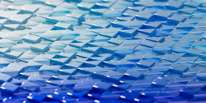 3d reflective blue triangle pattern background abstract geometric design