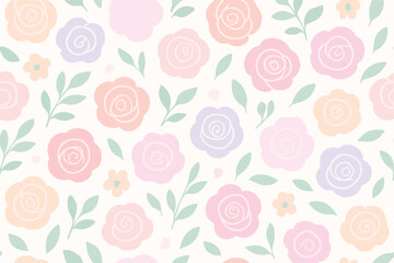 seamless pattern with roses