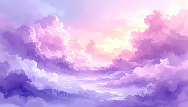 Pastel cloudscape, soft light - Powered by Adobe
