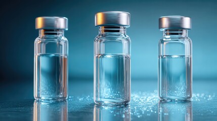 Medical vials. Pharmaceutical concept