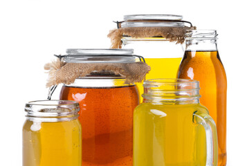 Colorful Kombucha Jars and Bottles