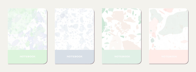 Note book cover design. Terrazzo abstract