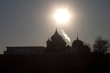 Sunset at the Kremlin in Tula, Russia