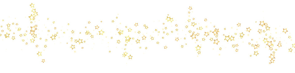 Gold sparkling star confetti.