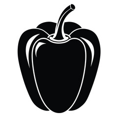 Black pepper drawing shows minimalist vegetable element in simple, solid, and geometric shape
