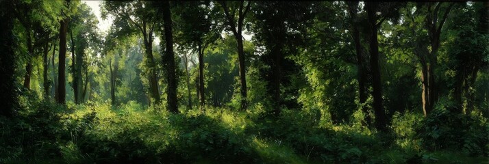 Obraz premium rain in the forest