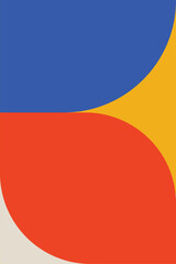 Bauhaus Trendy shapes mid century wallpaper