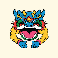 Design barong dance vector art