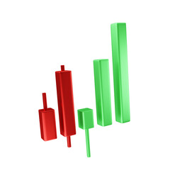 3d render candlestick chart for financial analysis
