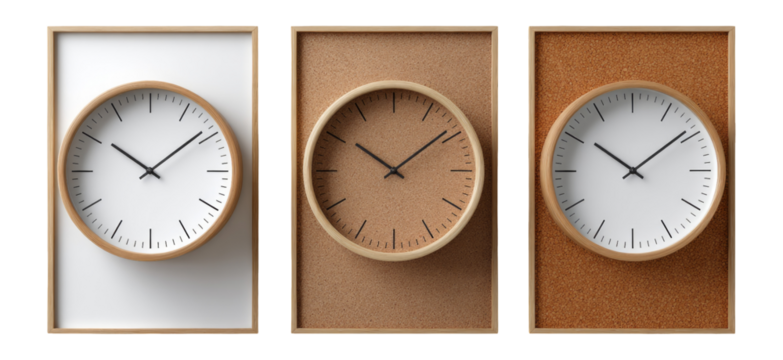 Elegant Wall Clock Designs in Three Unique Styles and Colors