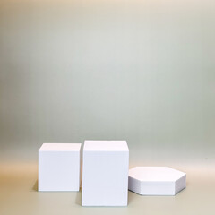 Minimal white podium