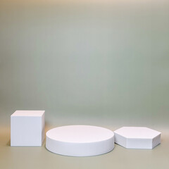 Minimal white podium