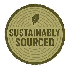 sustainably sourced product label
