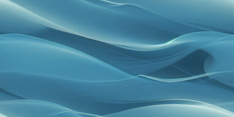 Blue aqua glass waves abstract background with smooth flowing lines and soft gradient texture, modern elegant wallpaper for business and design