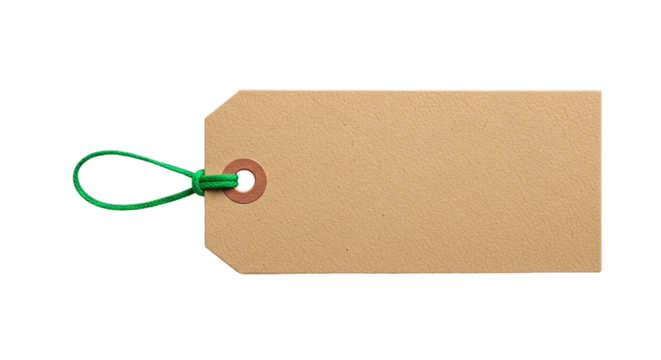 A blank canvas awaits on this rustic tag a silent invitation to craft stories messages of gratitude and personalized