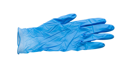 A vigilant guardian a symbol of unwavering protection during uncertain times health workers wearing blue gloves with