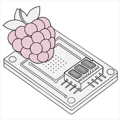 View of computer chip
