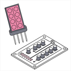 View of computer chip
