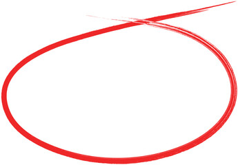 hand drawn red circle. Highlight hand written red color circle. Highlighting marking circle elements