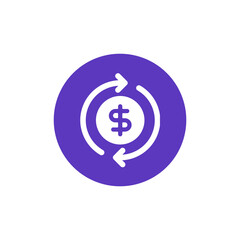 Financial Cycle Money Flow and Cash Circulation Icon