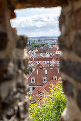 Prague cityscape. View of the city from above. Prague, Czech Republic.