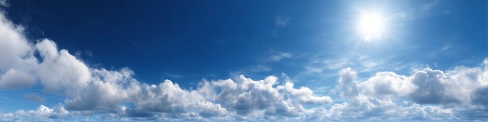 Fototapeta premium Hdr panoramic view of clouds and blue sky nature landscape high-quality hdri