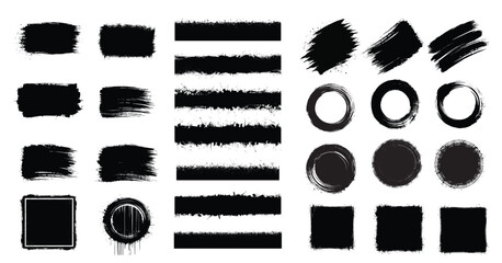 Grunge Brush Strokes and Frames Collection © Silhouette Station