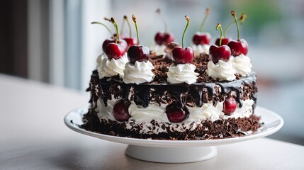 cake with cherries