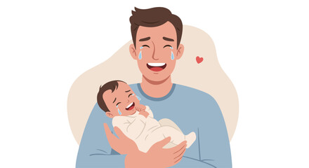 First Embrace: A Father's Joy