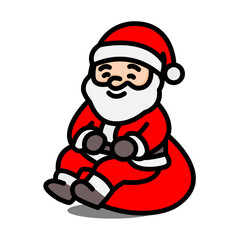 Santa sitting with happy smile