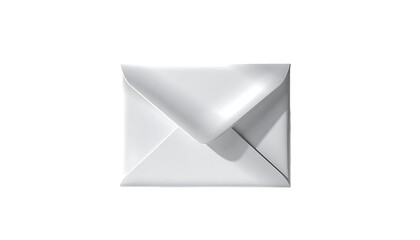 A pristine white envelope, subtly textured, sits centrally against a black backdrop, suggesting unopened correspondence