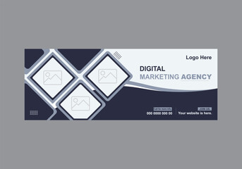 Digital Marketing Agency Banner Design: A professionally designed banner, tailored for a digital marketing agency. Featuring a sleek.