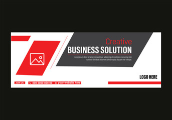 Creative Business Solution Banner: A striking banner with dynamic design elements is tailored to convey a cutting-edge and professional feel for business, embodying innovation and strategic expertise.