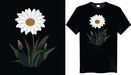 Daisy Flowers T-Shirt Design