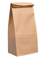 Brown Paper Bag with Transparent Background, 3D Realism Design Element
