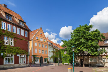 Street in Hanover historical center, Germany
