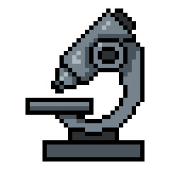 Obraz premium Pixel Art Icon - Microscope
