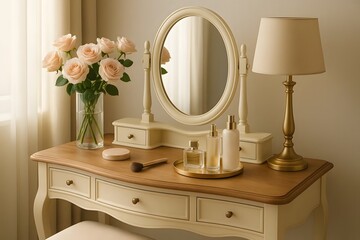 Luxury Dressing Table Scene for Interior Design Inspiration