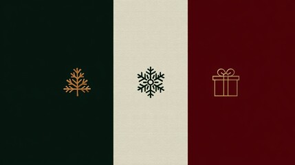 Vintage Texture Christmas Icon Collection (Classic Holiday Card & Branding Material)