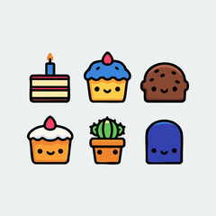 Sweet Muffin Bakery Cartoon Design