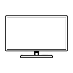 Flat-Screen TV Vector Icon - Modern Entertainment and Media Device