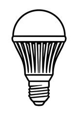 Obraz premium LED Lightbulb Icon Vector - Modern Technology and Energy Symbol
