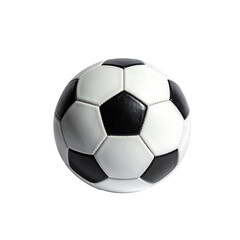 Obraz premium Classic black and white soccer ball, perfectly round, detailed stitching visible