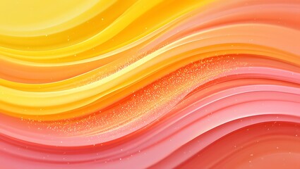Abstract yellow orange and pink wave background with glitter effect for presentation 90