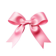 Pink ribbon symbol isolated on transparent background